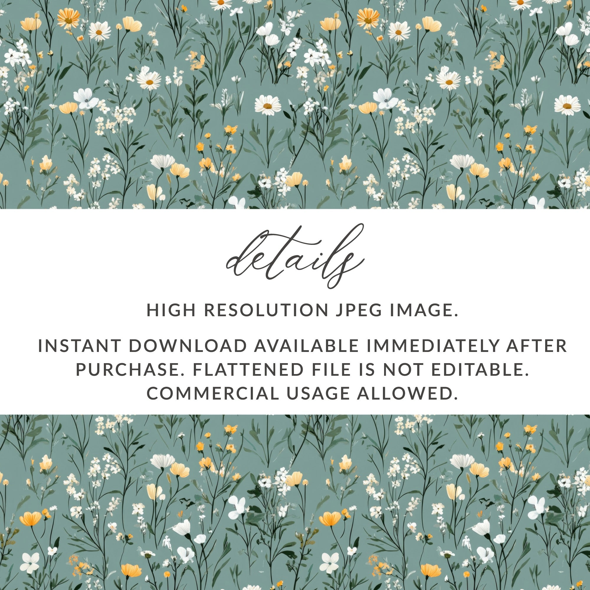 High Resolution Floral Downloadable Instant JPEG Image