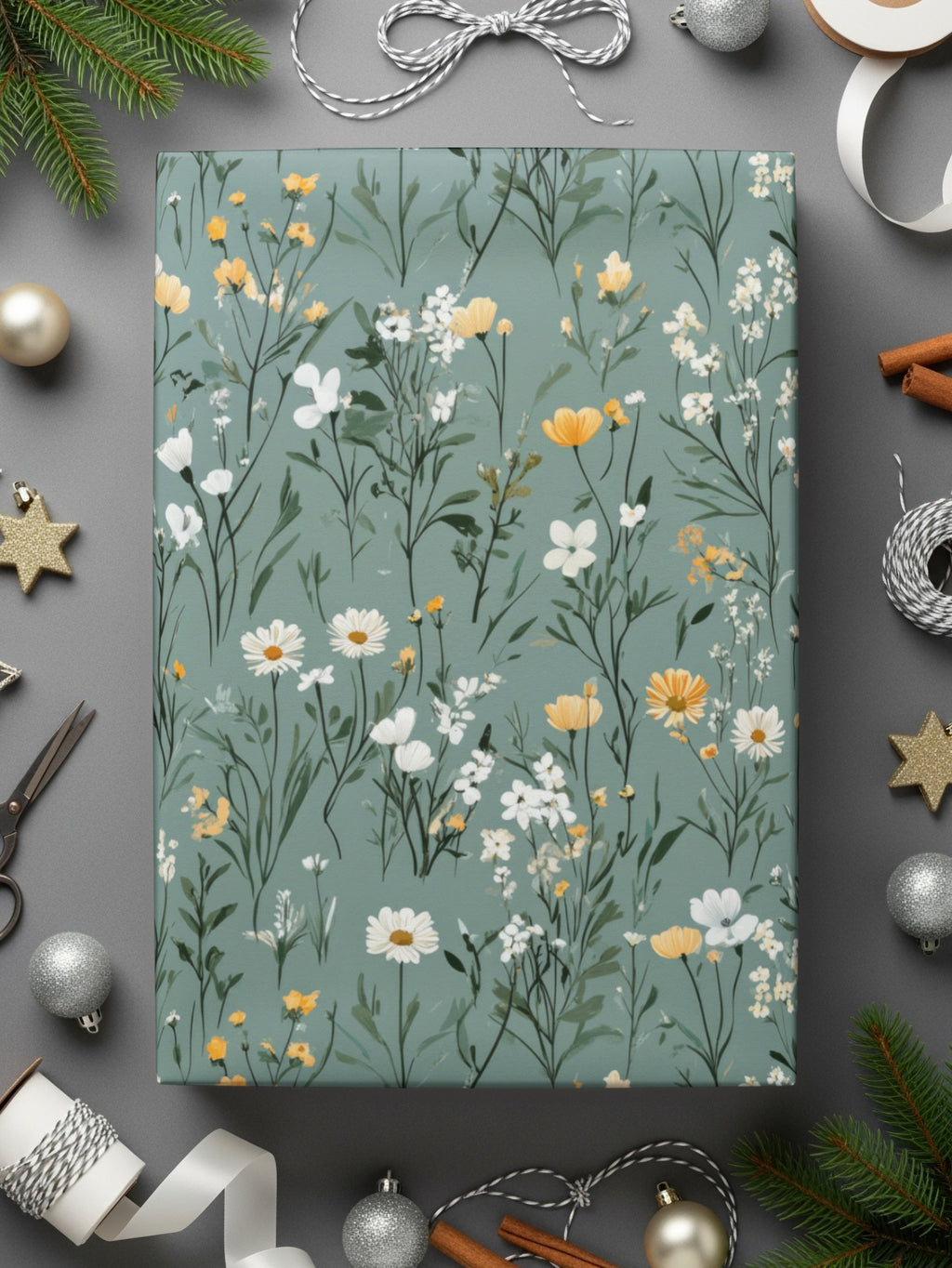 Beautiful Floral Patterned Gift Wrapping Paper