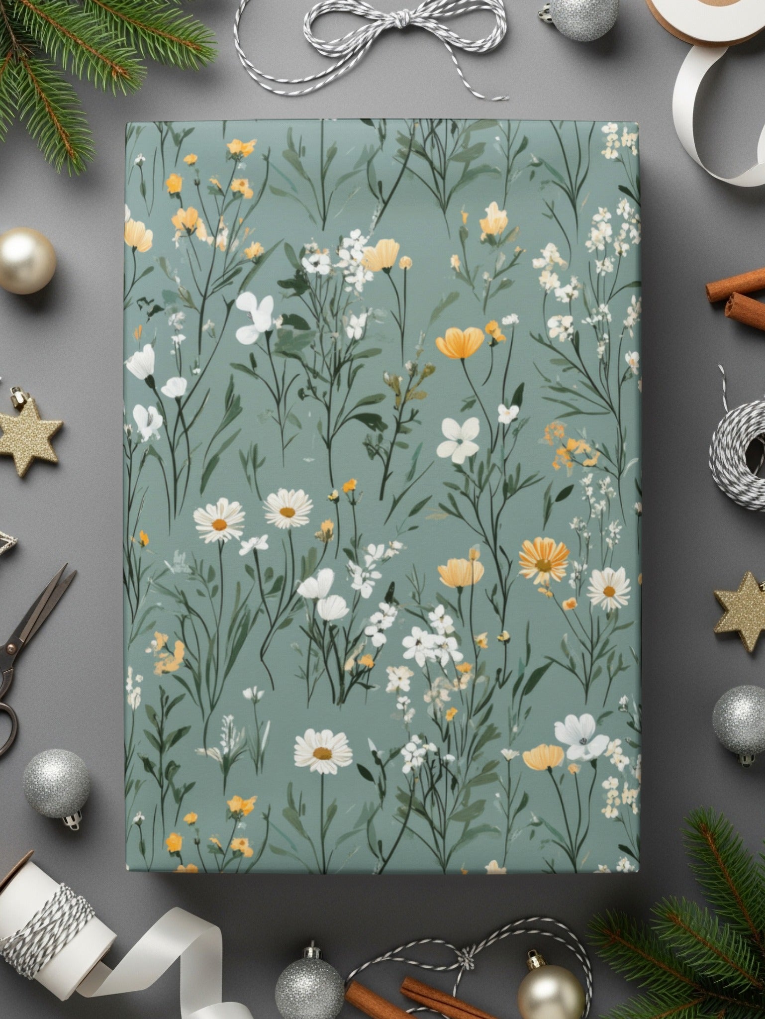 Beautiful Floral Patterned Gift Wrapping Paper