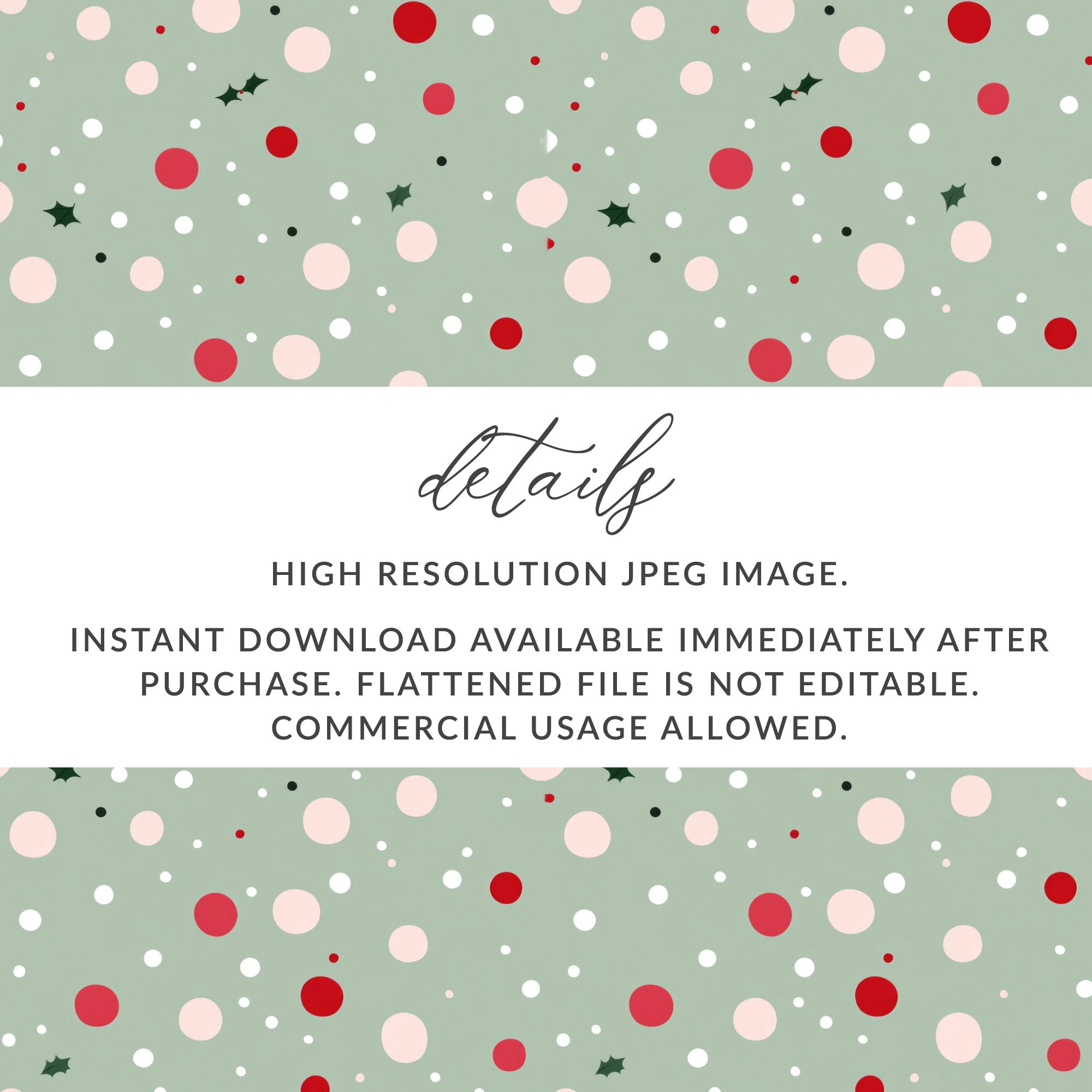 Festive Polka Dot Digital Download High-Resolution JPEG Image
