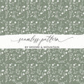 Elegant Moore & Mountain Floral Seamless Pattern Design