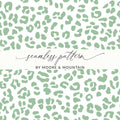 Sage Green Leopard Print, Digital Paper, Seamless Pattern, Cheetah Print, Animal Print, Scrapbook Paper, Fabric Design, Digital Downloads - Moore and Mountain