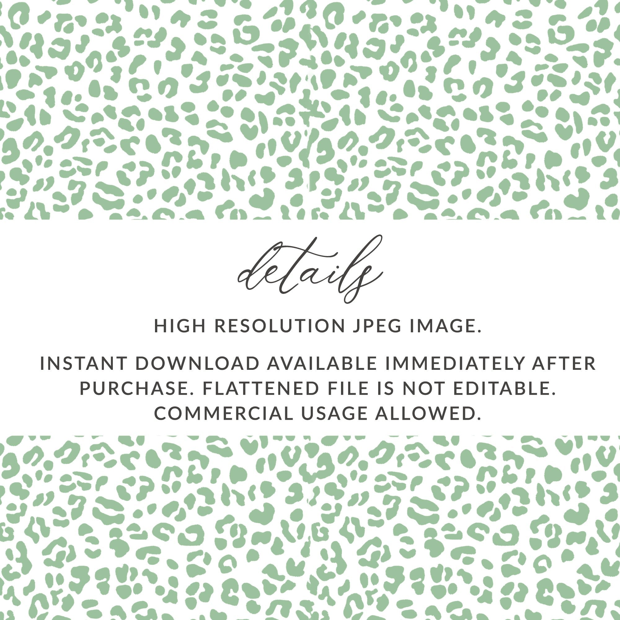 Sage Green Leopard Print, Digital Seamless Pattern, Animal Print, 2 JPEG Files, Commercial Use, Scrapbook Paper, Fabric Design - Moore and Mountain