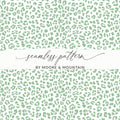 Sage Green Leopard Print, Digital Seamless Pattern, Animal Print, 2 JPEG Files, Commercial Use, Scrapbook Paper, Fabric Design - Moore and Mountain