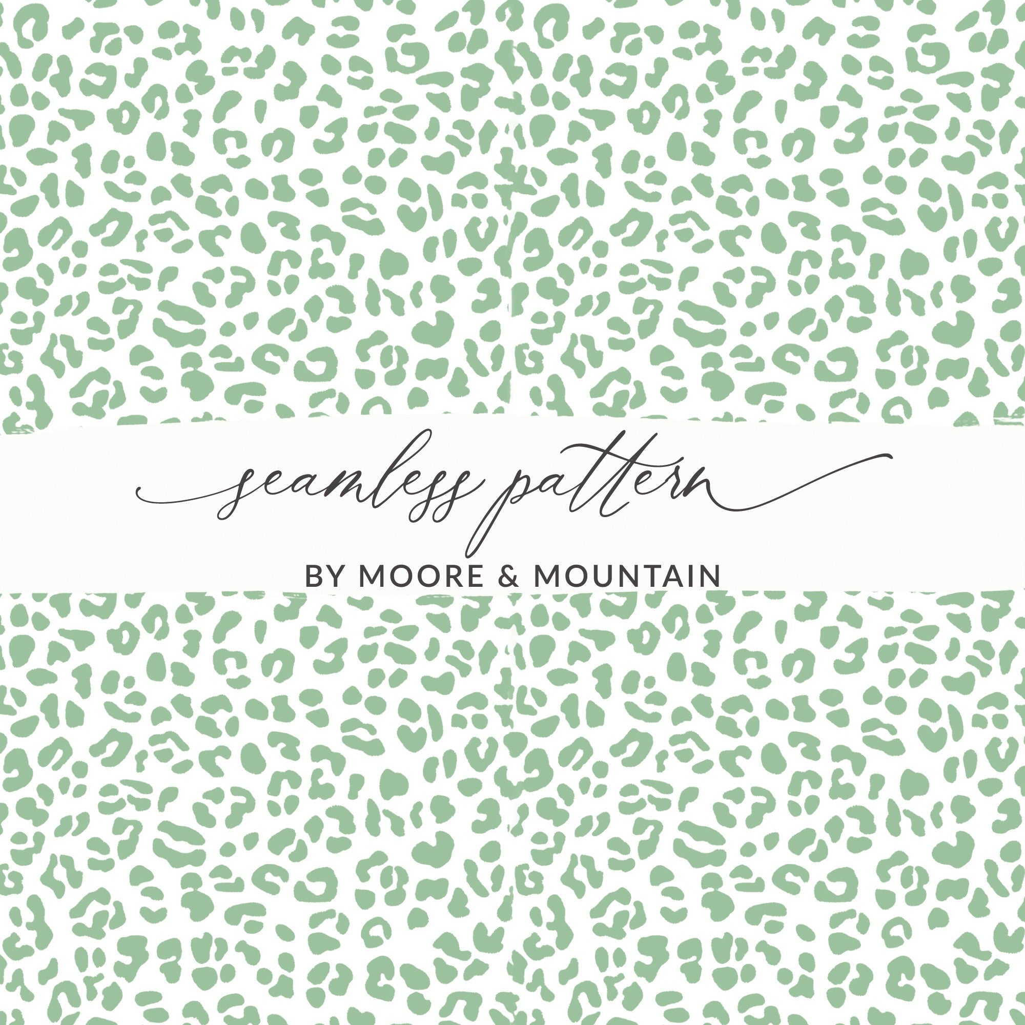 Sage Green Leopard Print, Digital Seamless Pattern, Animal Print, 2 JPEG Files, Commercial Use, Scrapbook Paper, Fabric Design - Moore and Mountain