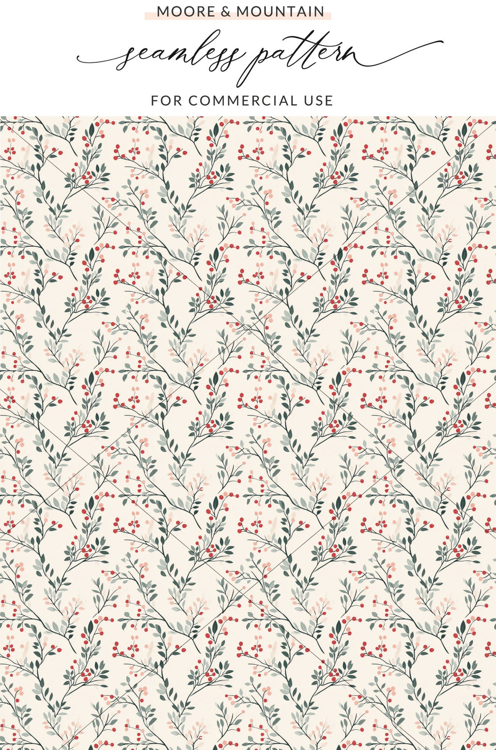 Elegant Floral Seamless Pattern for Commercial Use
