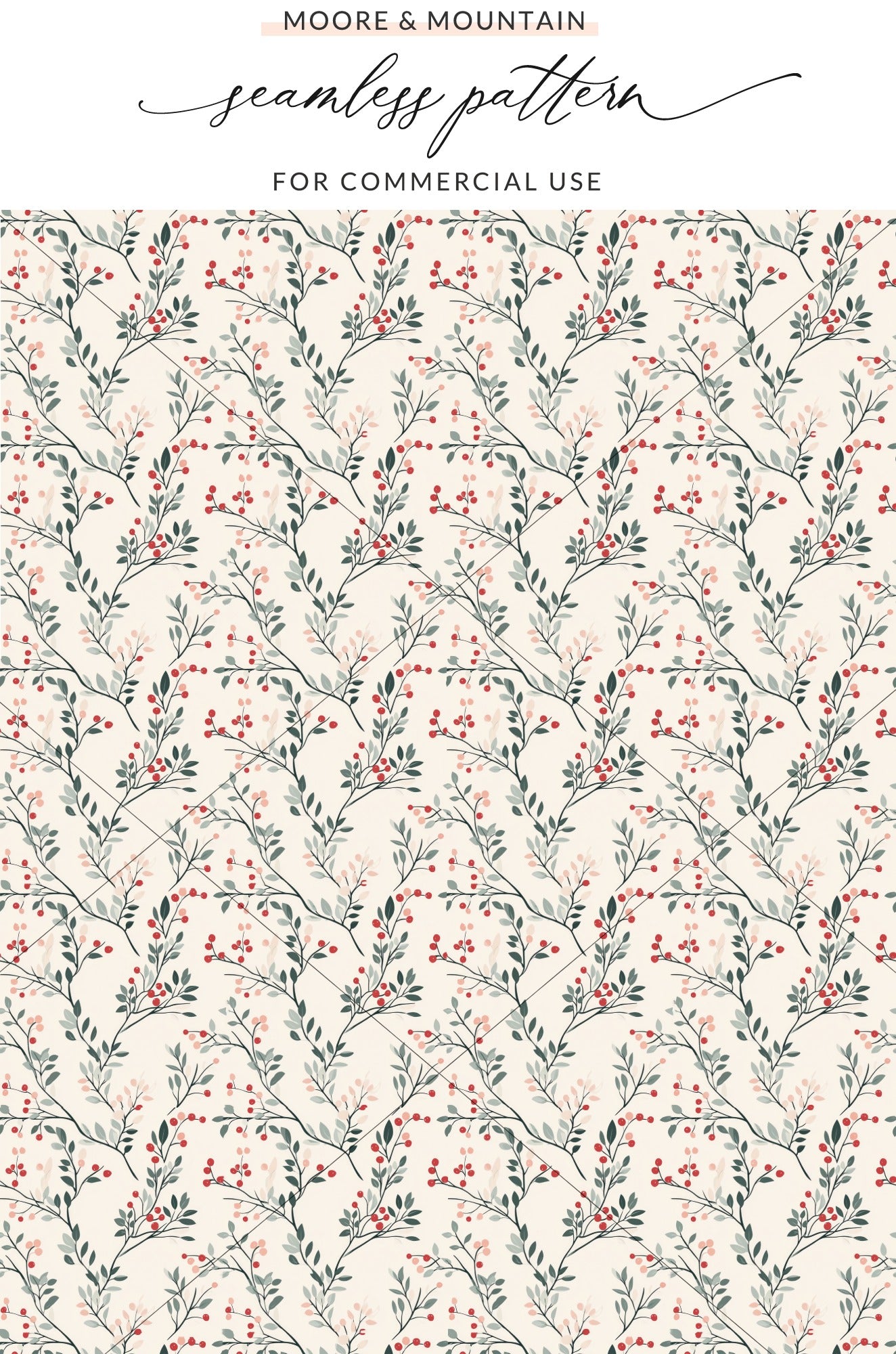 Elegant Floral Seamless Pattern for Commercial Use