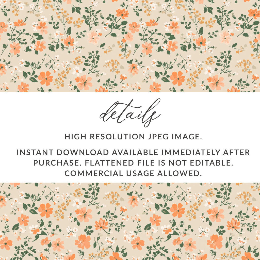 Sage Green Seamless Floral Pattern Digital - Moore and Mountain