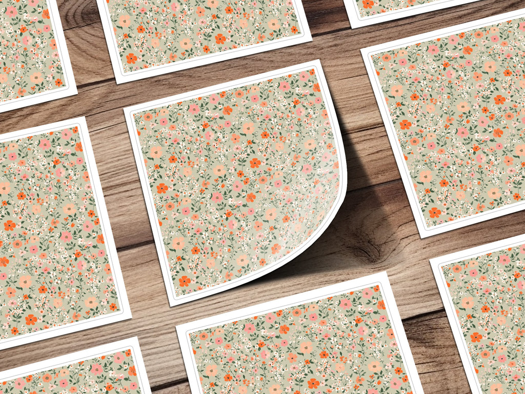 Sage Green Seamless Floral Pattern Digital - Moore and Mountain