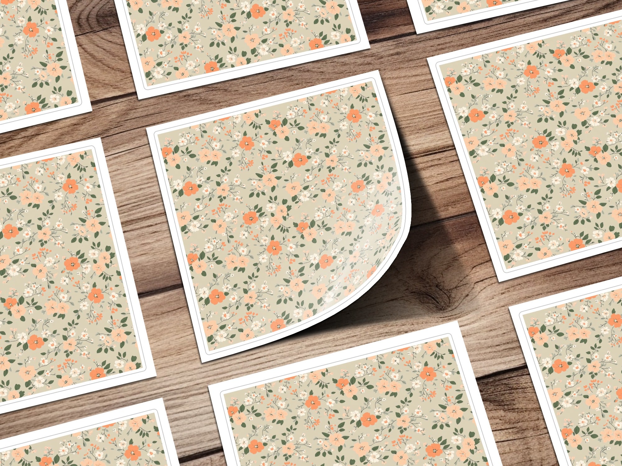 Sage Green Seamless Floral Pattern Digital - Moore and Mountain