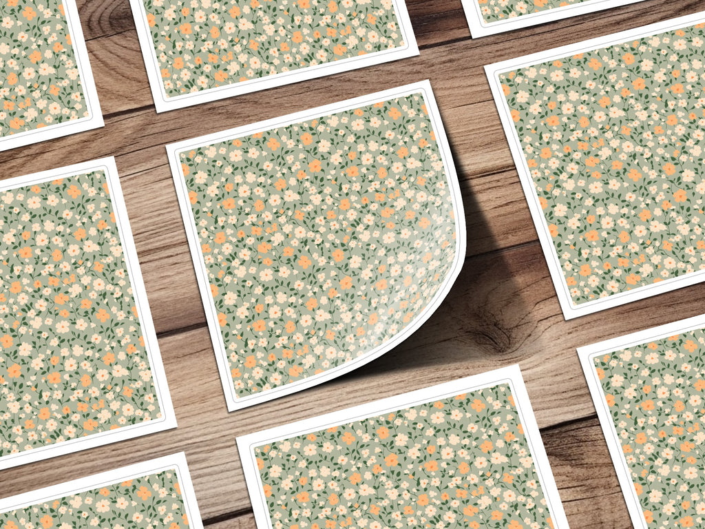 Sage Green Seamless Floral Pattern Digital - Moore and Mountain