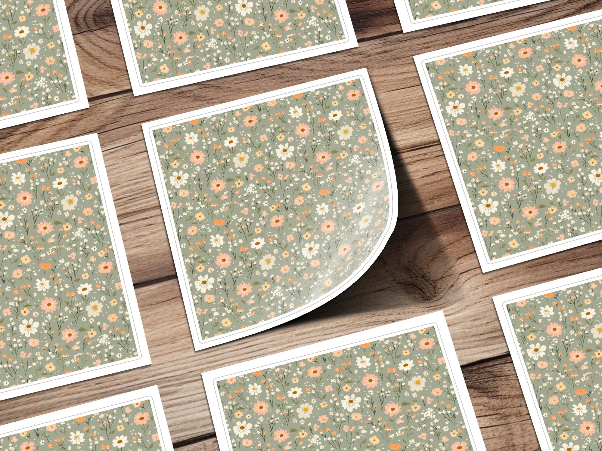 Sage Green Seamless Floral Pattern Digital - Moore and Mountain