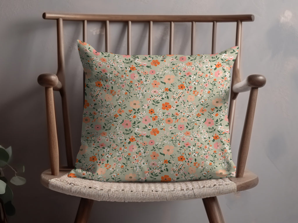 Sage Green Seamless Floral Pattern Digital - Moore and Mountain