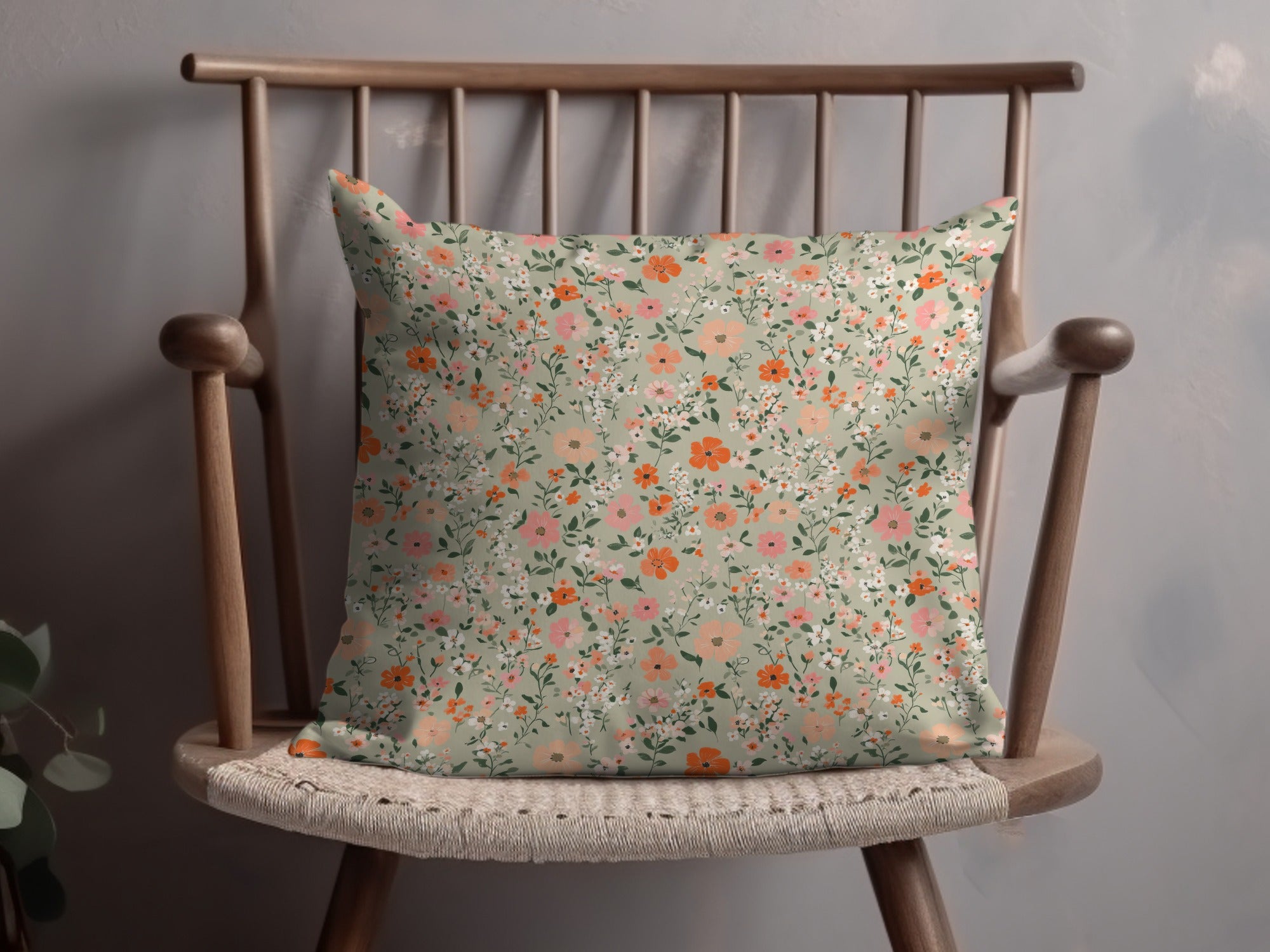 Sage Green Seamless Floral Pattern Digital - Moore and Mountain