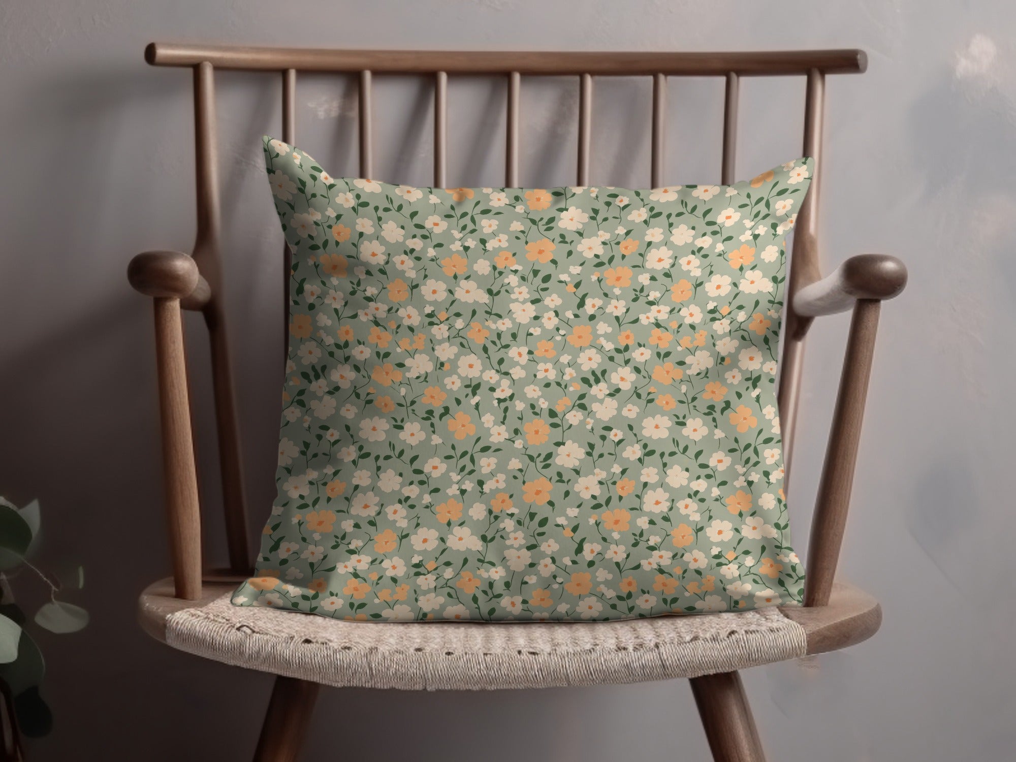 Sage Green Seamless Floral Pattern Digital - Moore and Mountain