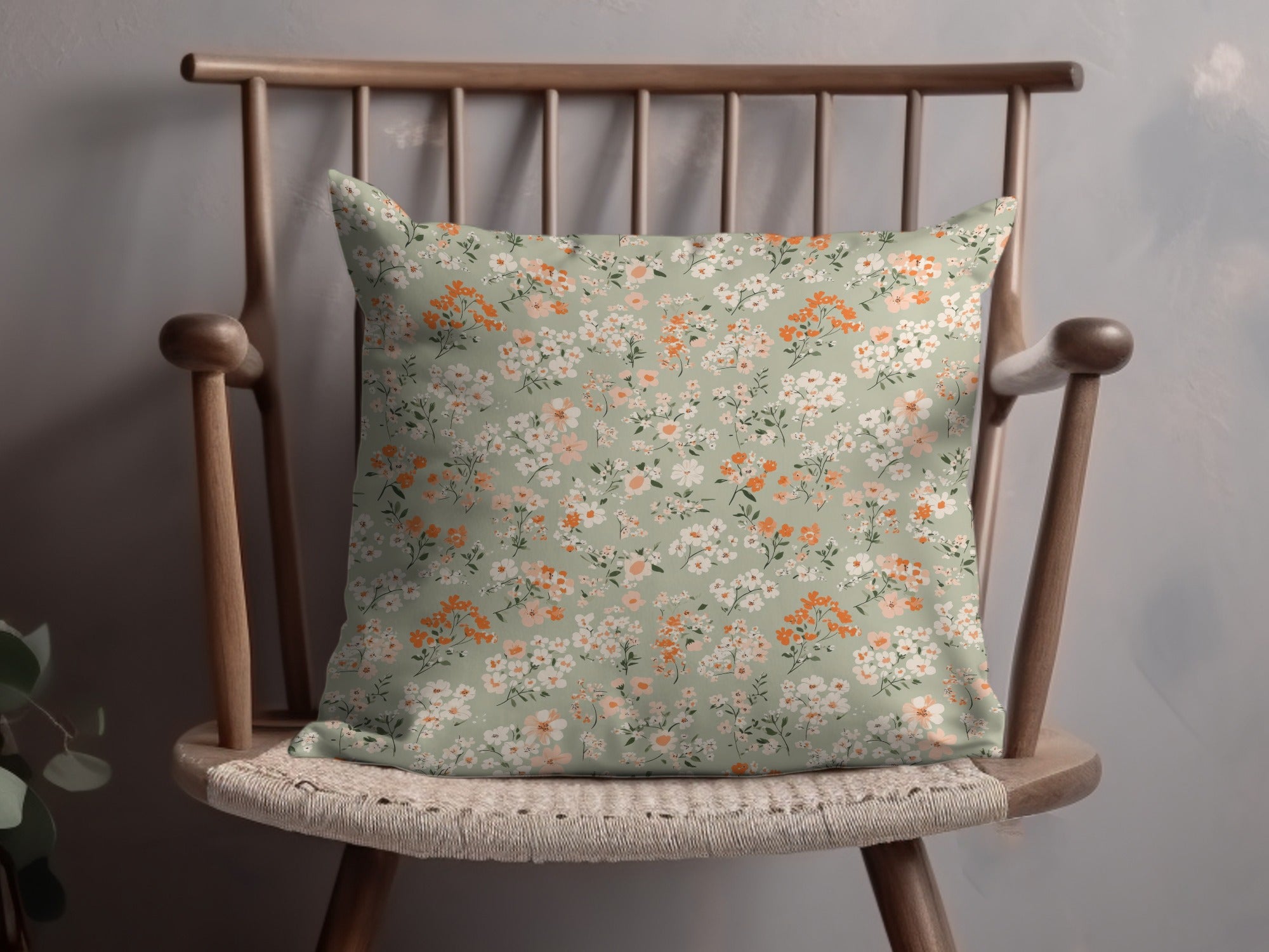 Sage Green Seamless Floral Pattern Digital - Moore and Mountain