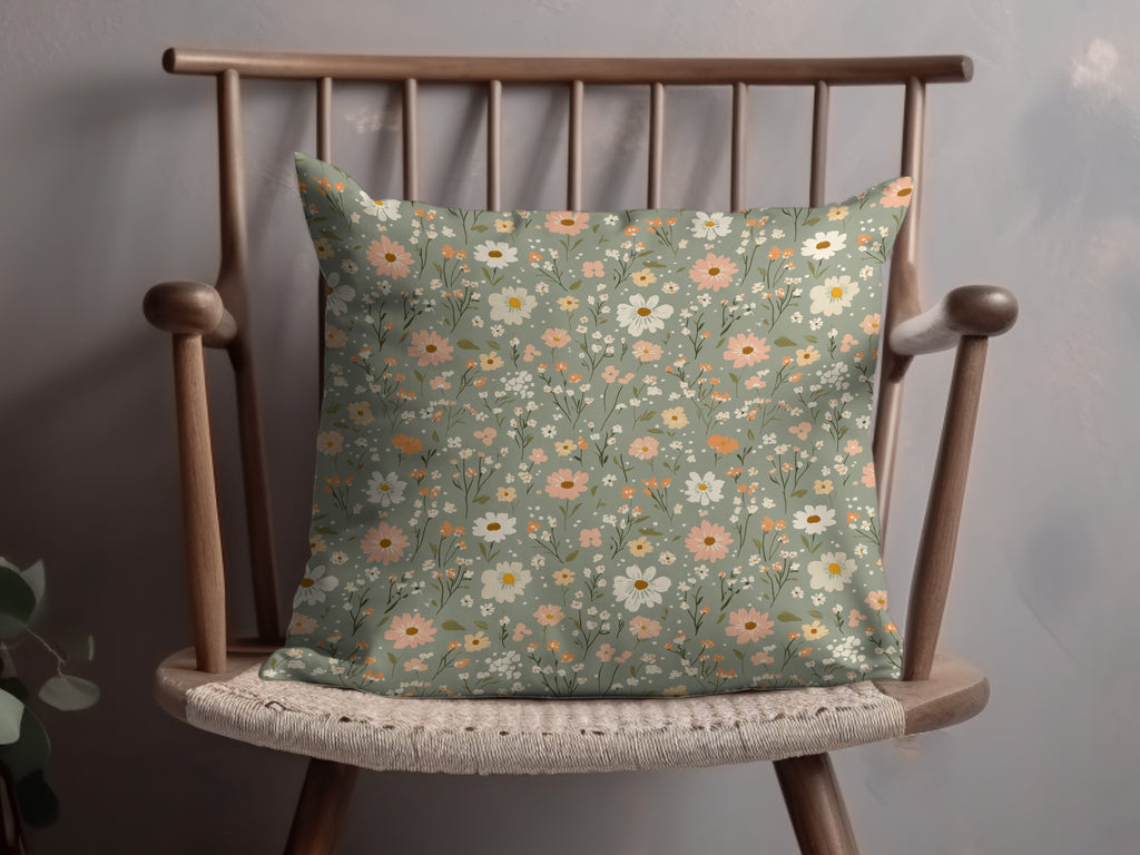 Sage Green Seamless Floral Pattern Digital - Moore and Mountain