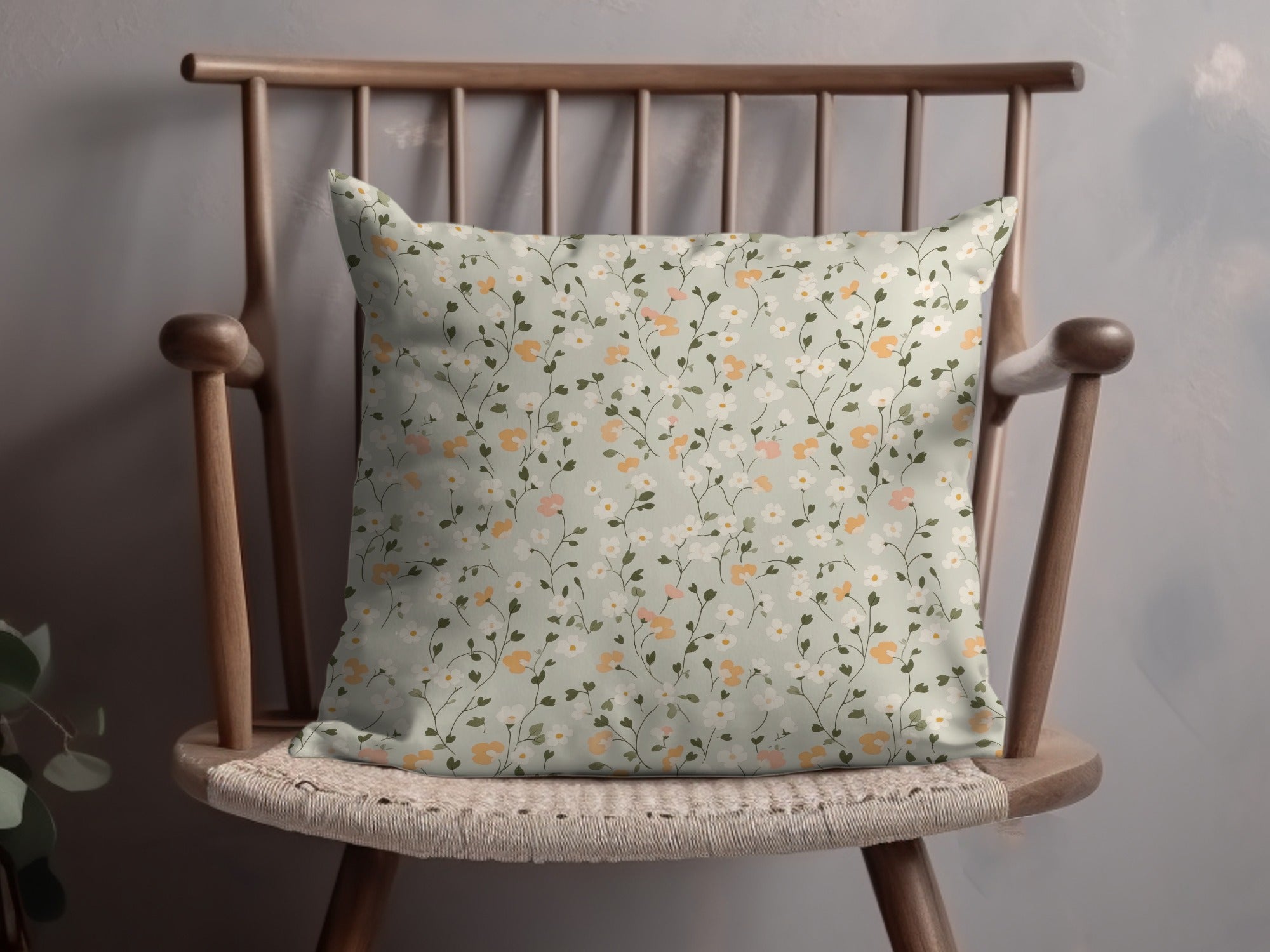 Sage Green Seamless Floral Pattern Digital - Moore and Mountain
