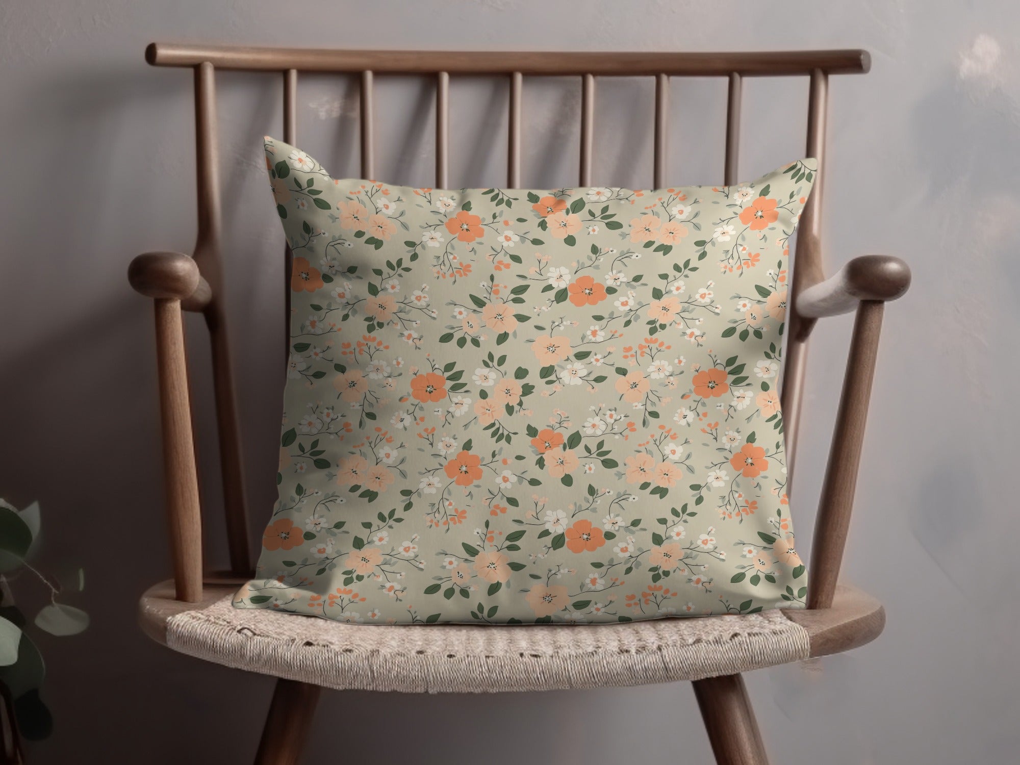 Sage Green Seamless Floral Pattern Digital - Moore and Mountain