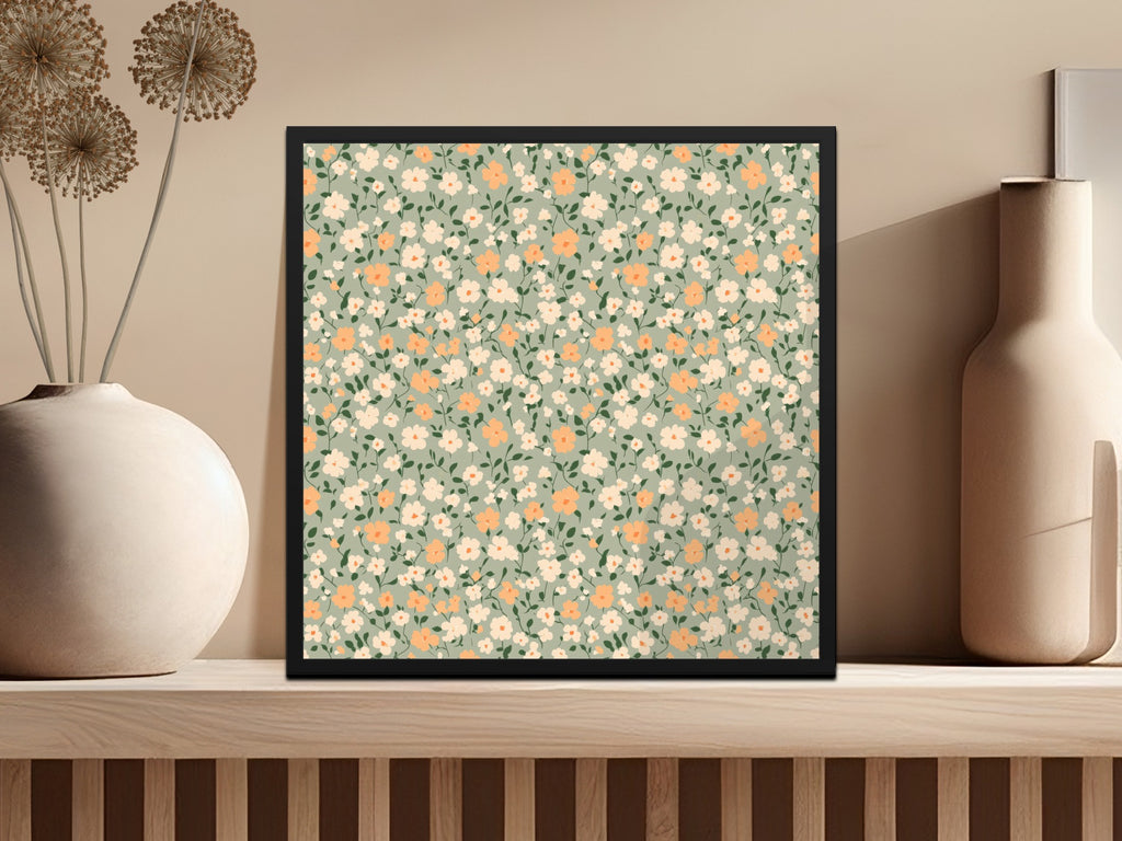 Sage Green Seamless Floral Pattern Digital - Moore and Mountain
