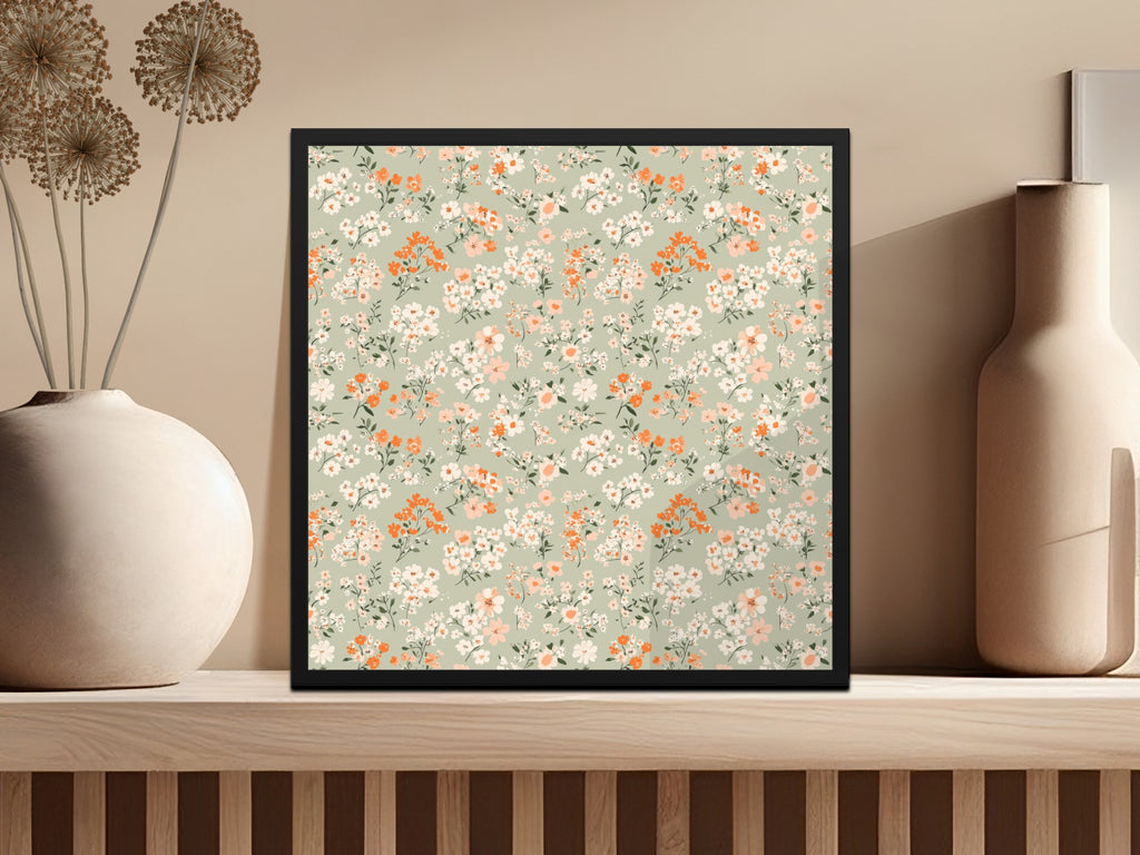 Sage Green Seamless Floral Pattern Digital - Moore and Mountain
