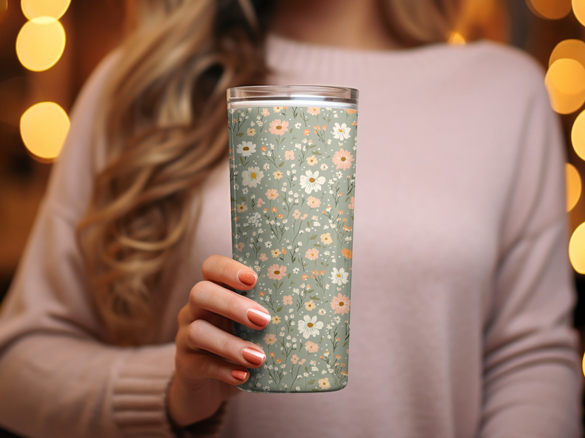 Sage Green Seamless Floral Pattern Digital - Moore and Mountain