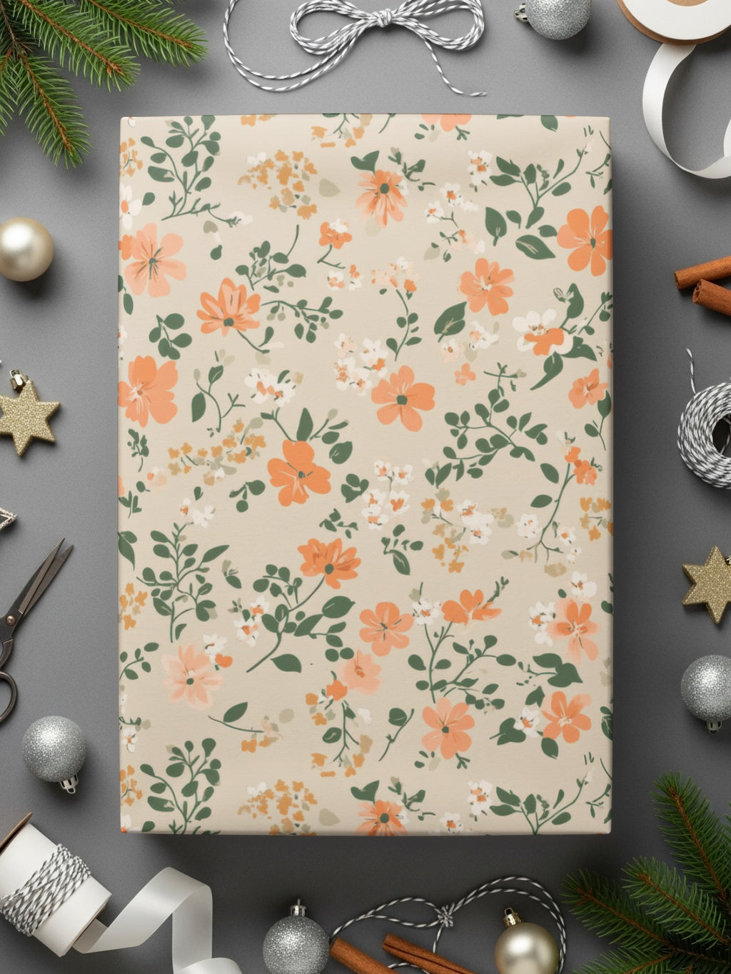 Sage Green Seamless Floral Pattern Digital - Moore and Mountain