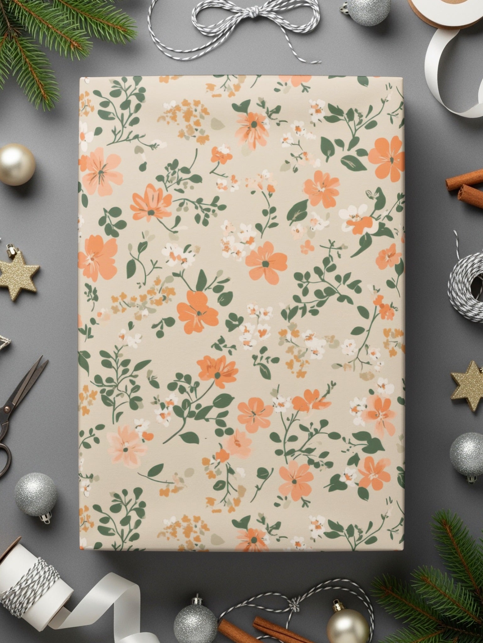 Sage Green Seamless Floral Pattern Digital - Moore and Mountain