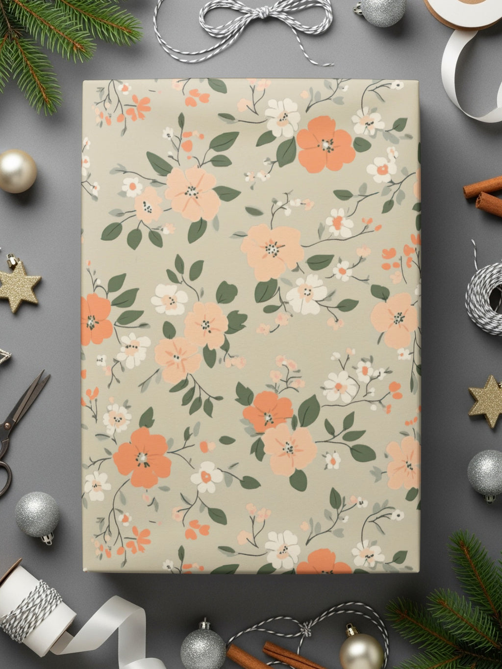Sage Green Seamless Floral Pattern Digital - Moore and Mountain