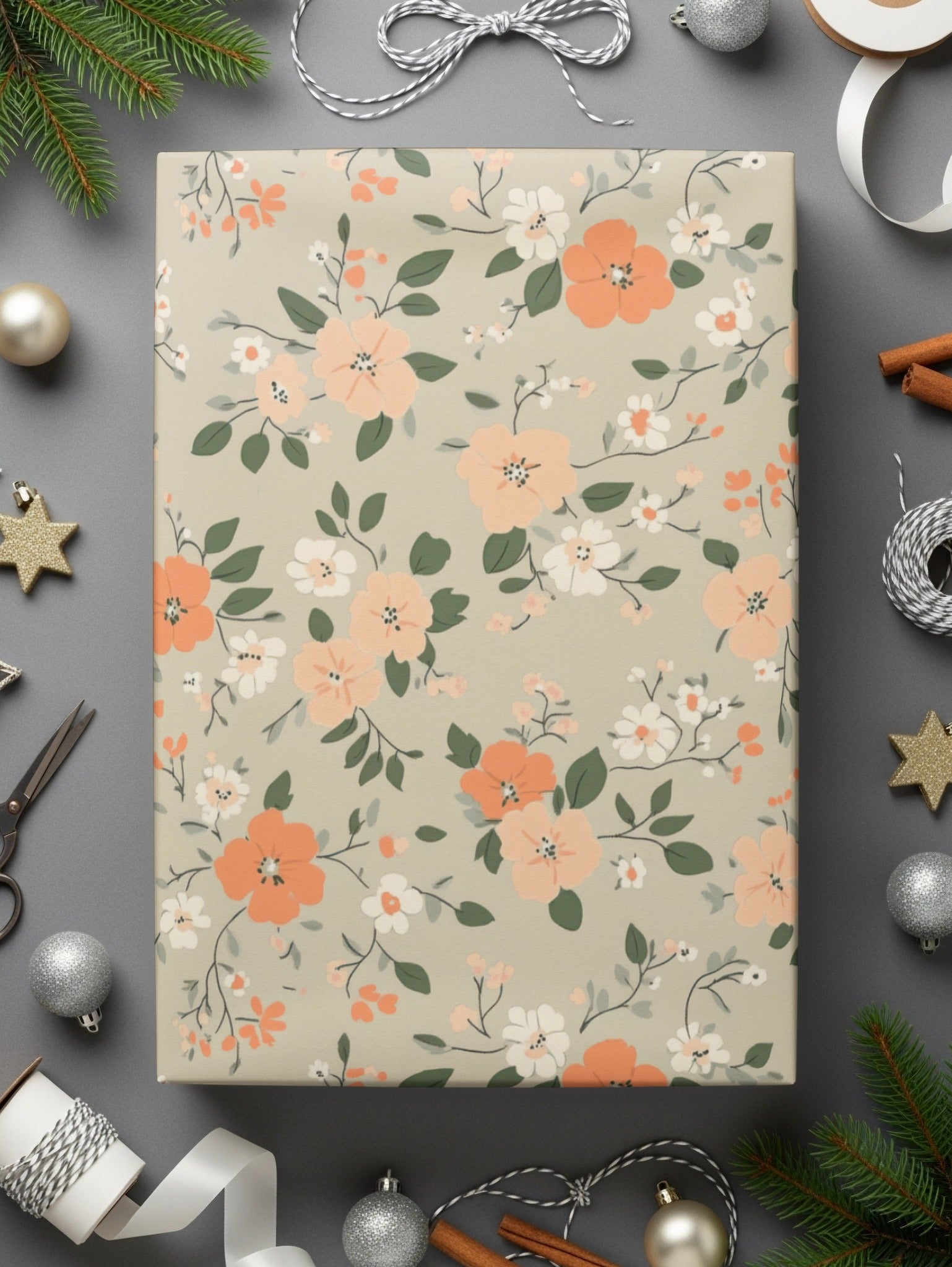 Sage Green Seamless Floral Pattern Digital - Moore and Mountain