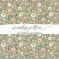 Sage Green Seamless Floral Pattern Digital - Moore and Mountain
