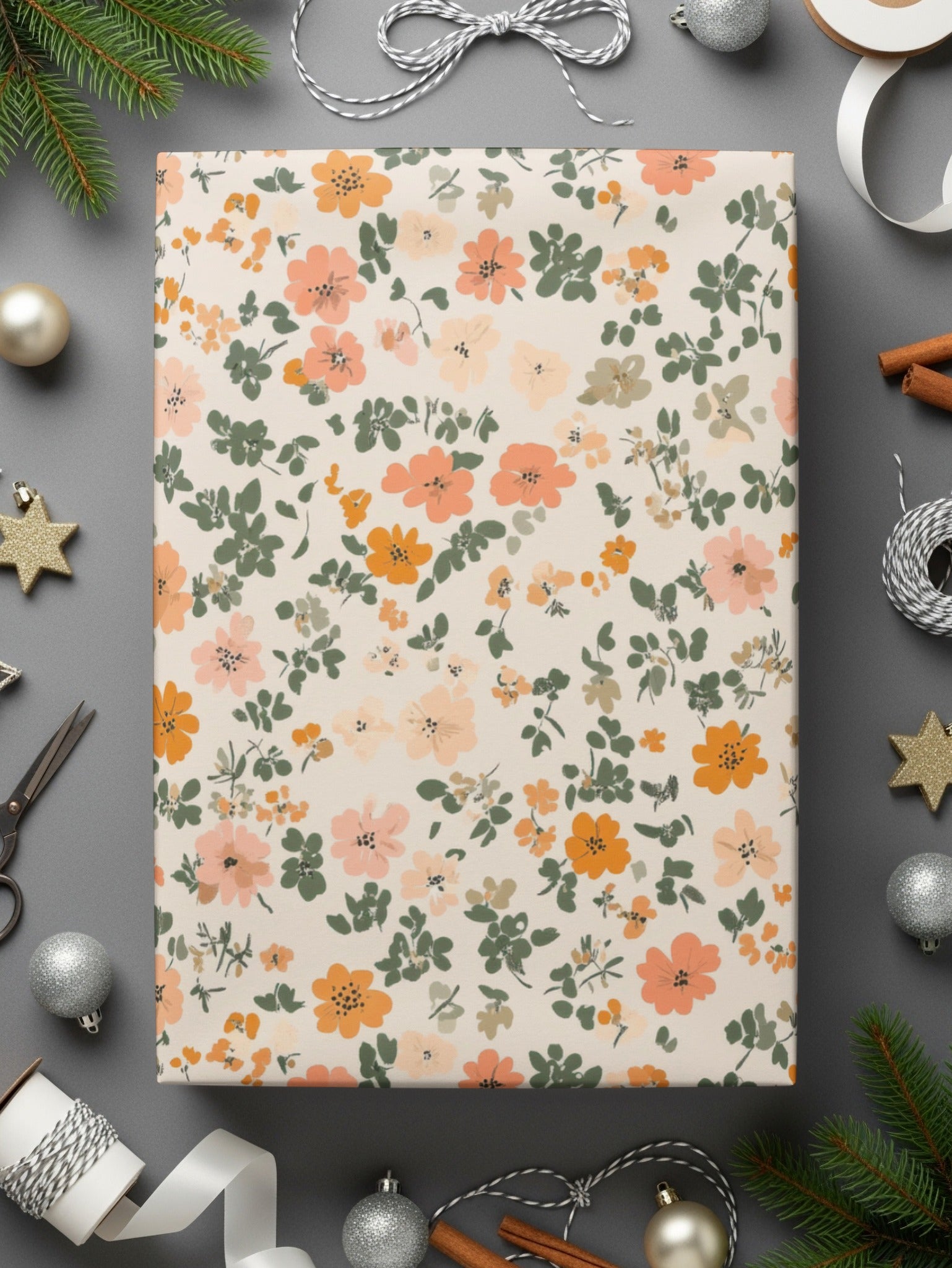 Sage Green Seamless Floral Pattern Ditsy Flower Background - Moore and Mountain