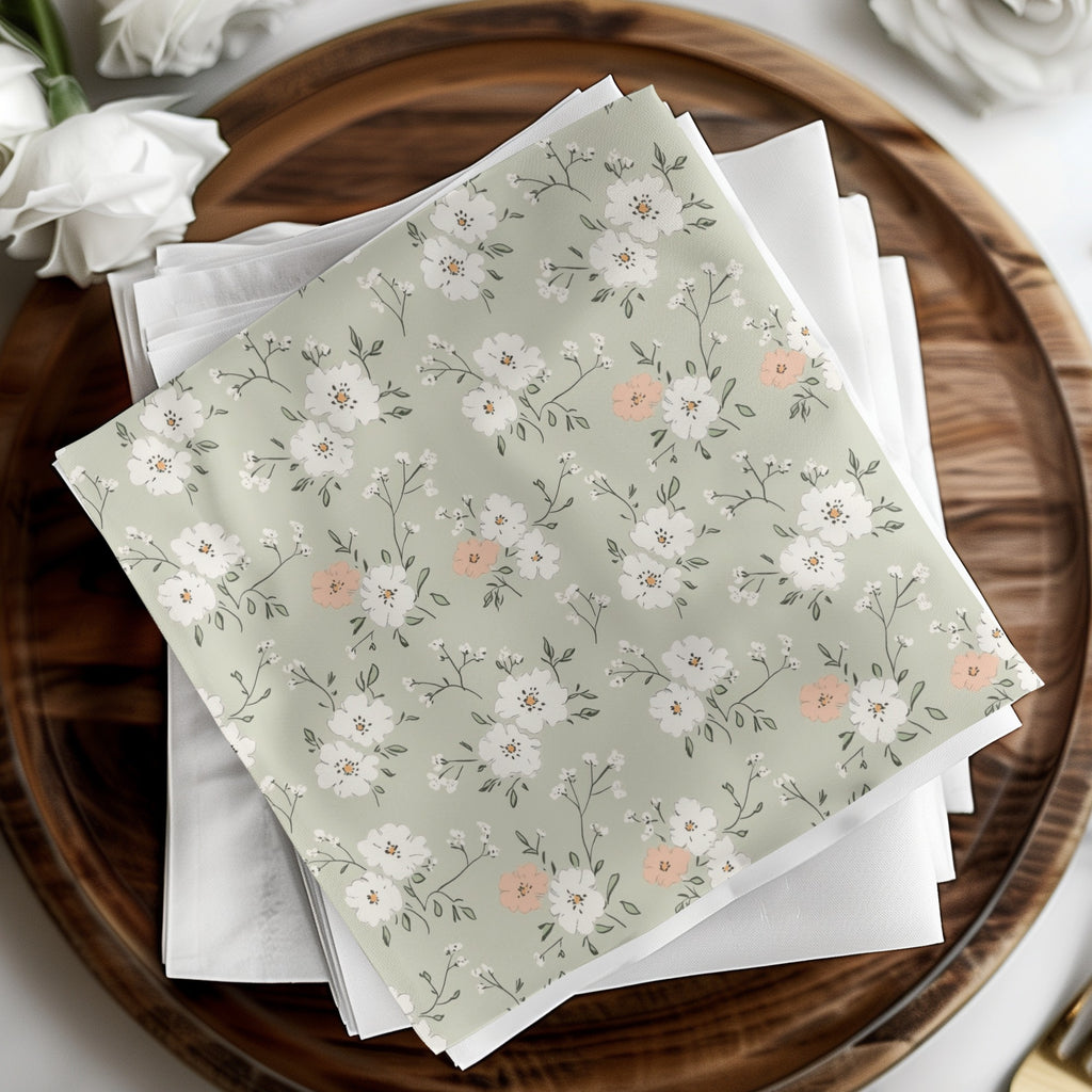 Sage Green Seamless Floral Pattern for Crafting Projects - Moore and Mountain