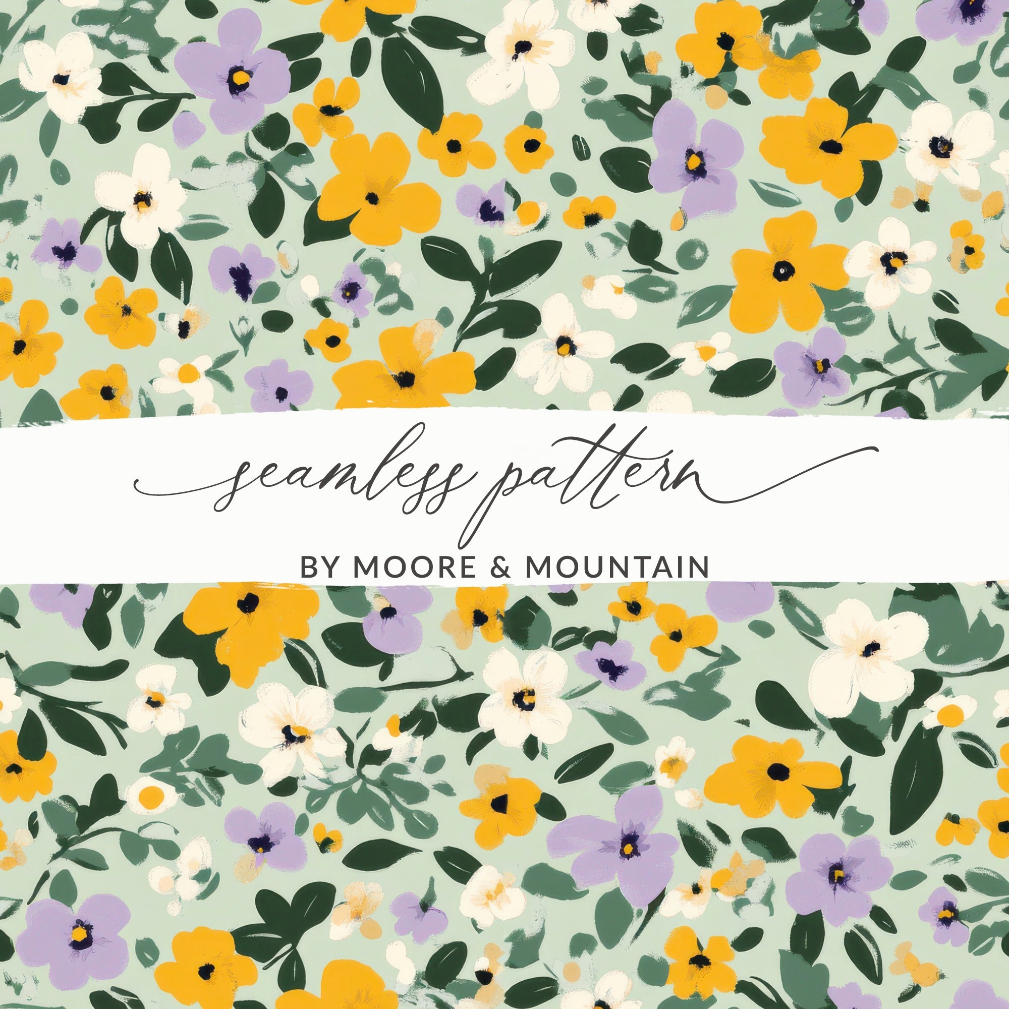 Vibrant Floral Seamless Pattern by Moore & Mountain