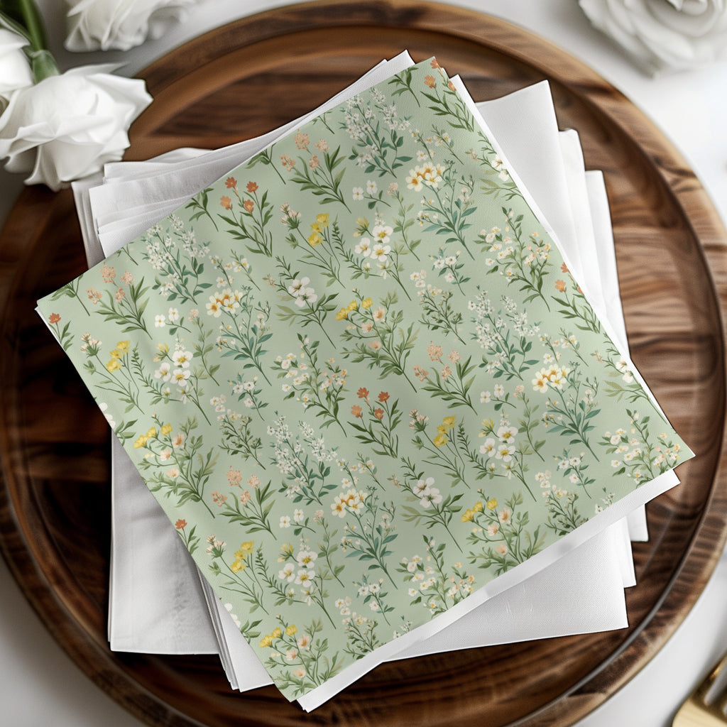 Floral Print Decorative Paper Napkin Set