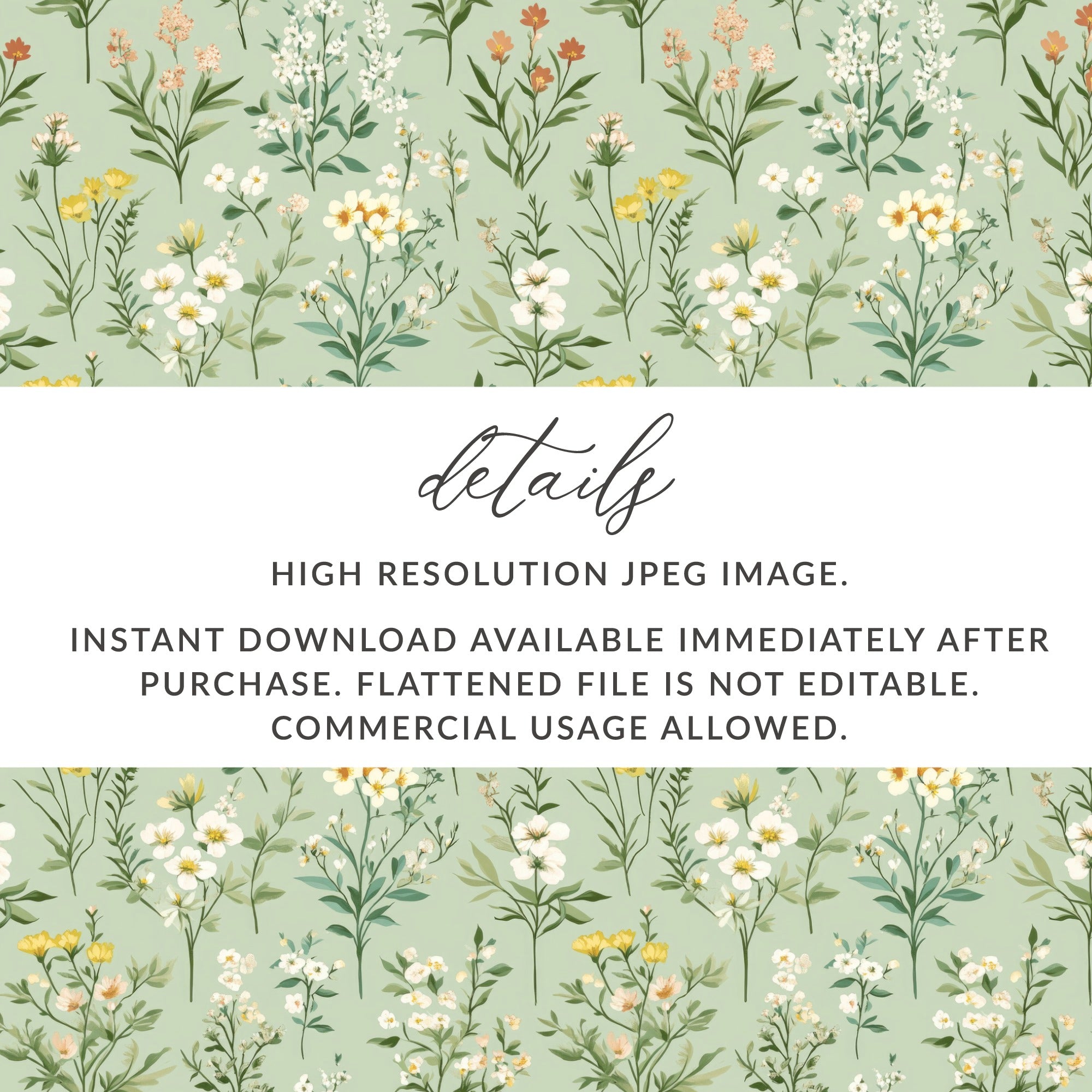 High Resolution Floral JPEG Image Instant Download