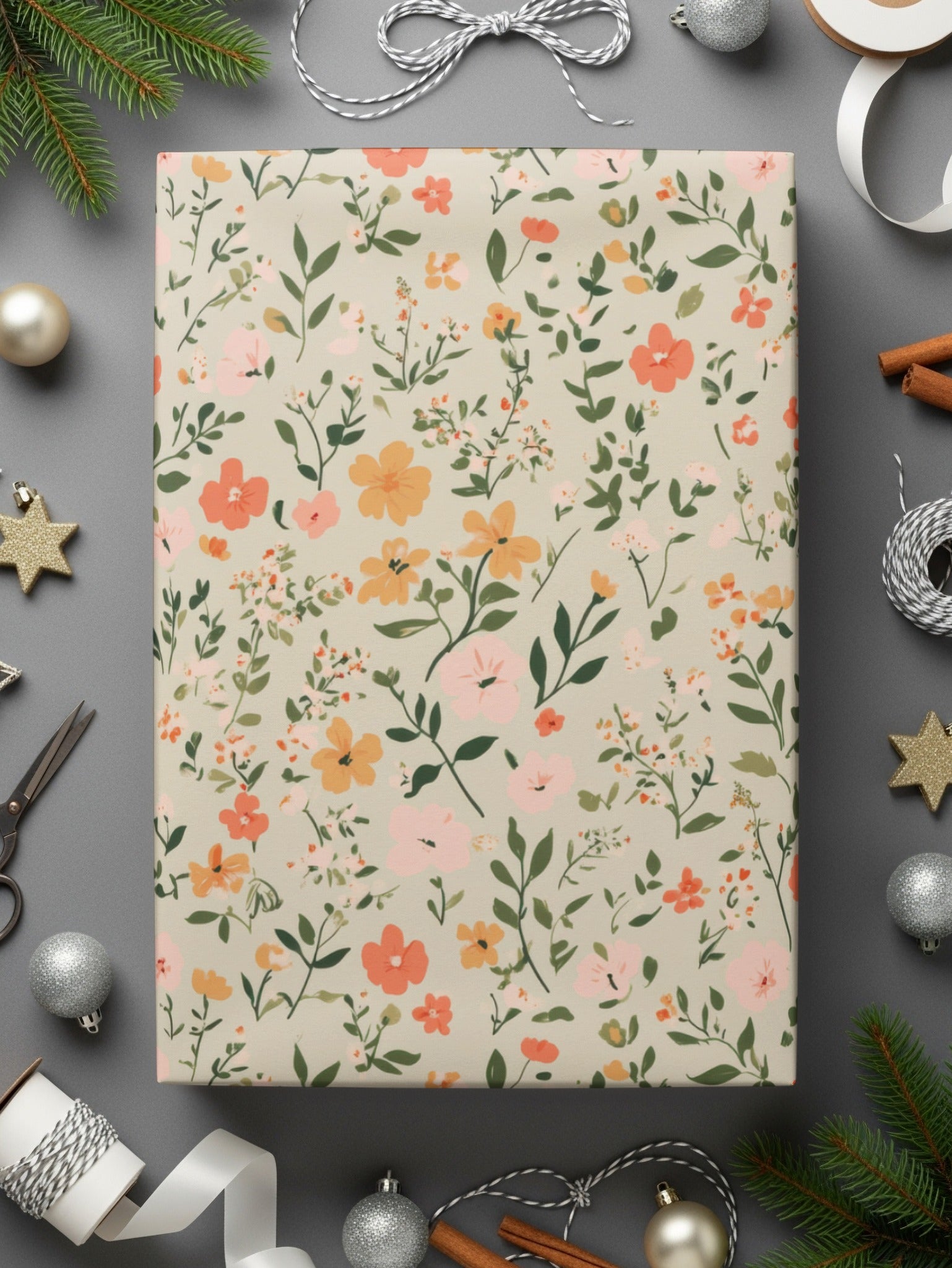 Sage Green Tiny Flower Print Seamless Floral Pattern Digital - Moore and Mountain
