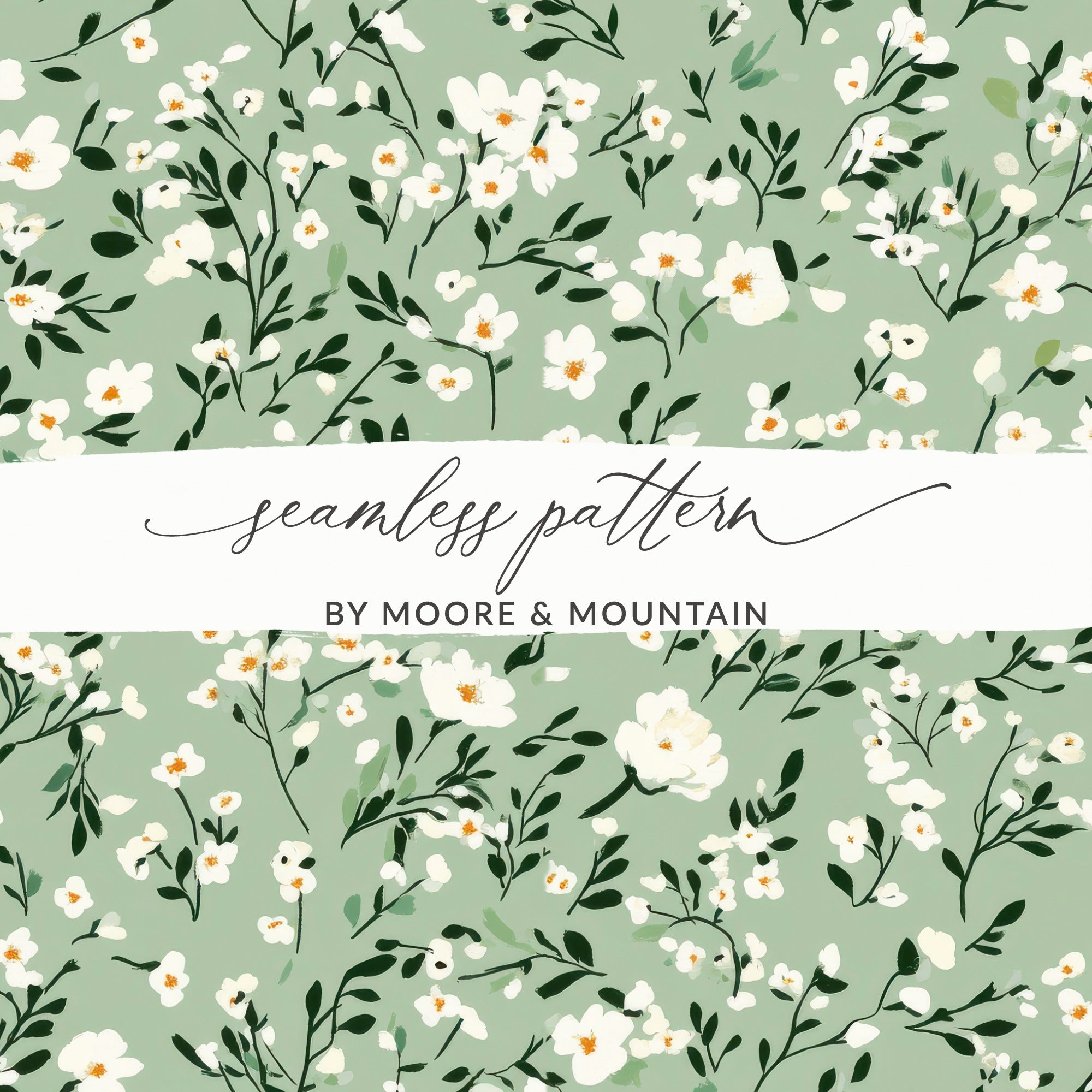 Seamless Pattern by Moore and Mountain floral design