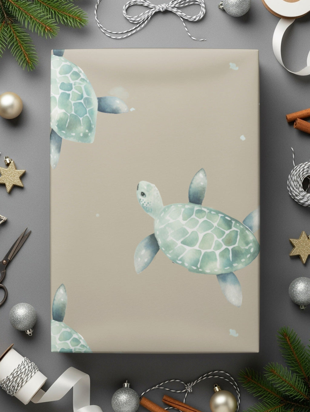 Sea Turtle Seamless Pattern Digital Paper, Ocean Animals Pattern, Nursery Decor, Marine Life Print, Reptile Pattern, Digital Download - Moore and Mountain