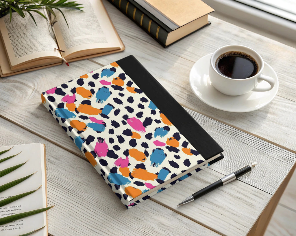 Colorful Abstract Animal Print Hardcover Notebook