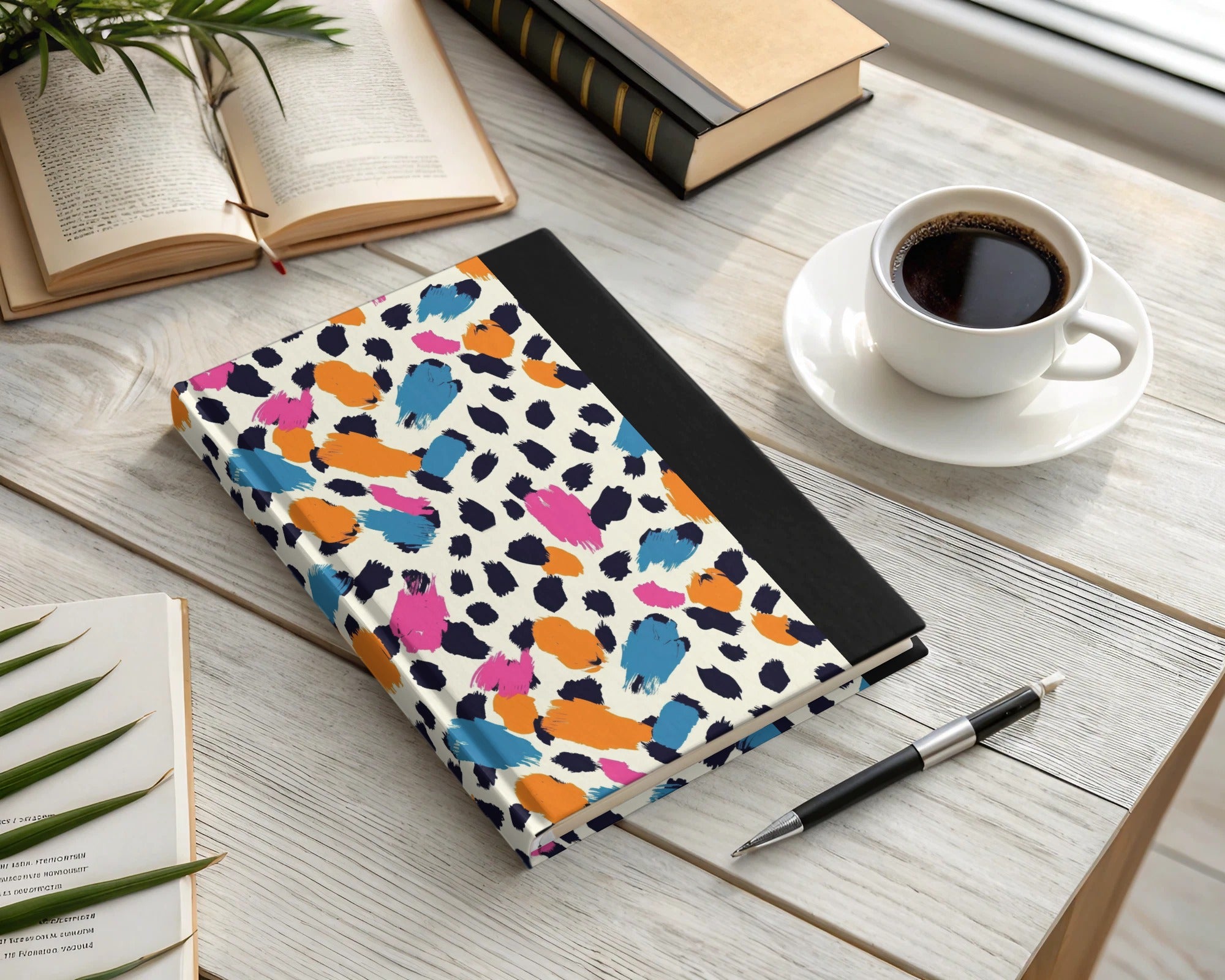 Colorful Abstract Animal Print Hardcover Notebook