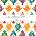 Vibrant Tribal Geometric Seamless Pattern Digital Design