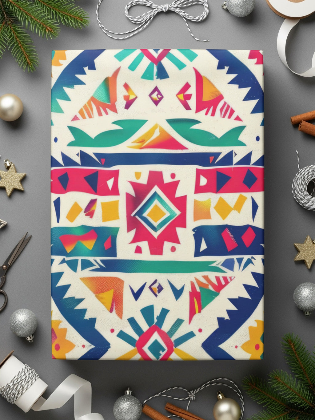Colorful Abstract Pattern Design Wrapping Paper