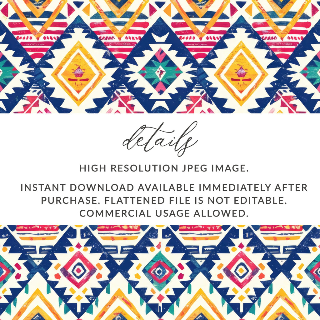 Colorful Geometric Aztec Pattern High Resolution JPEG Image