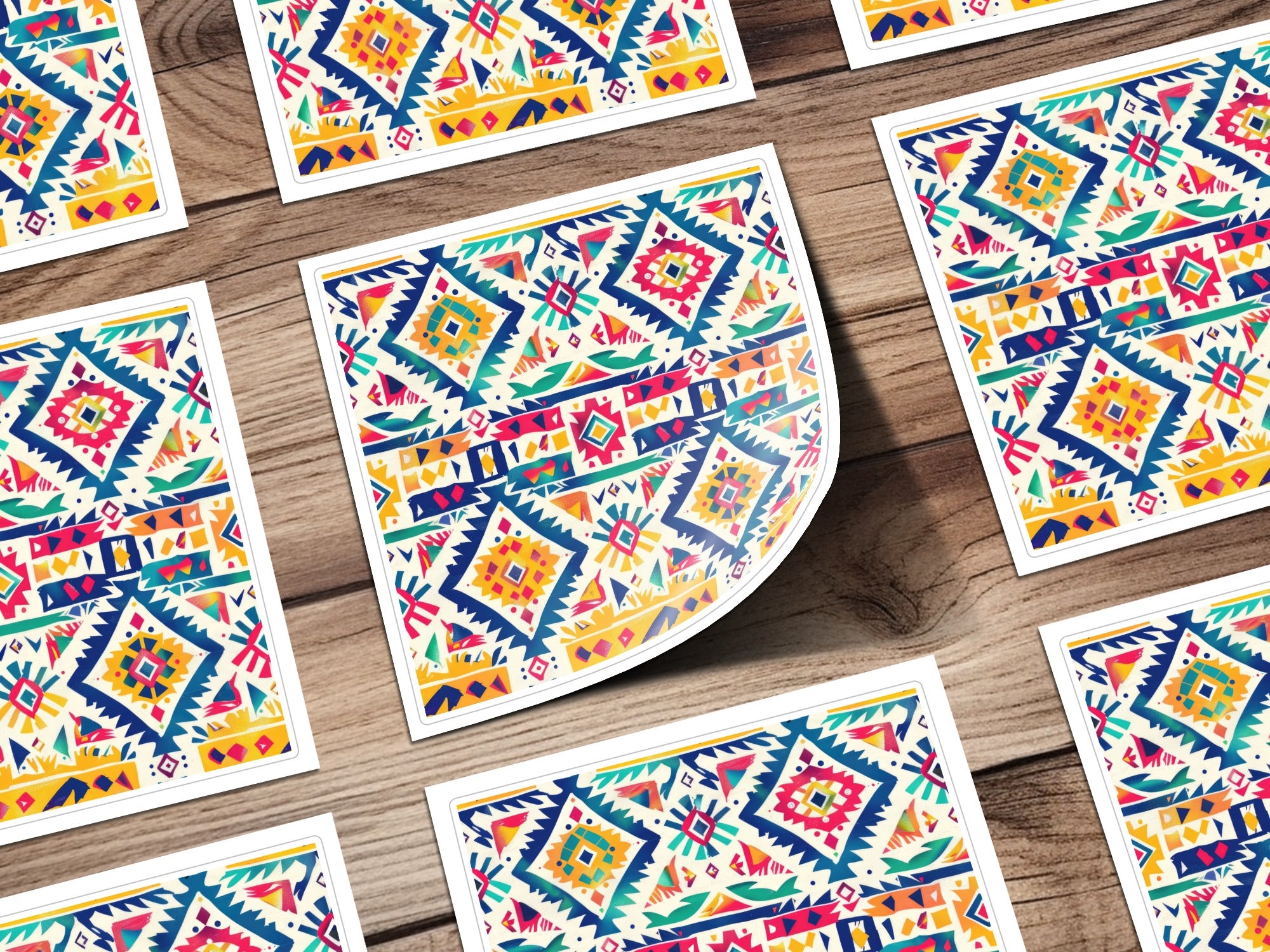 Colorful Geometric Pattern Wall Sticker Sheets Set
