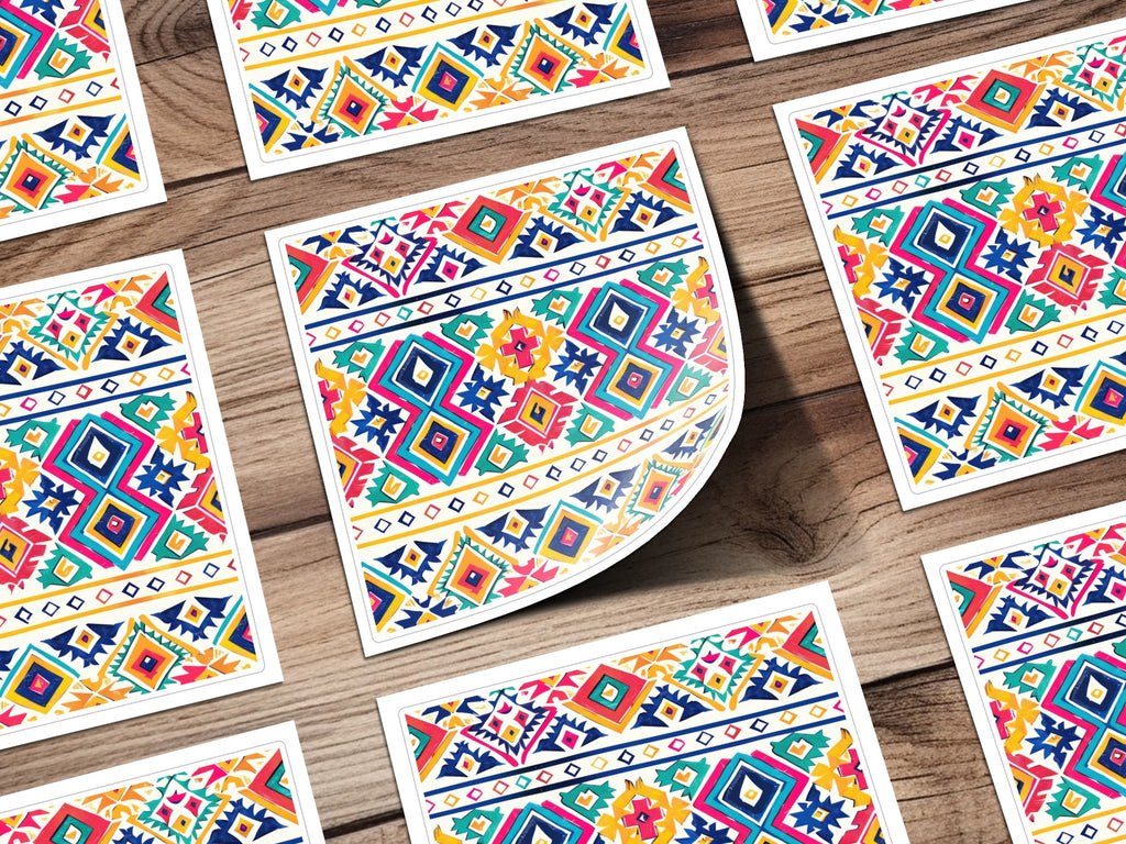 Colorful Tribal Pattern Decorative Sticker Sheets Set