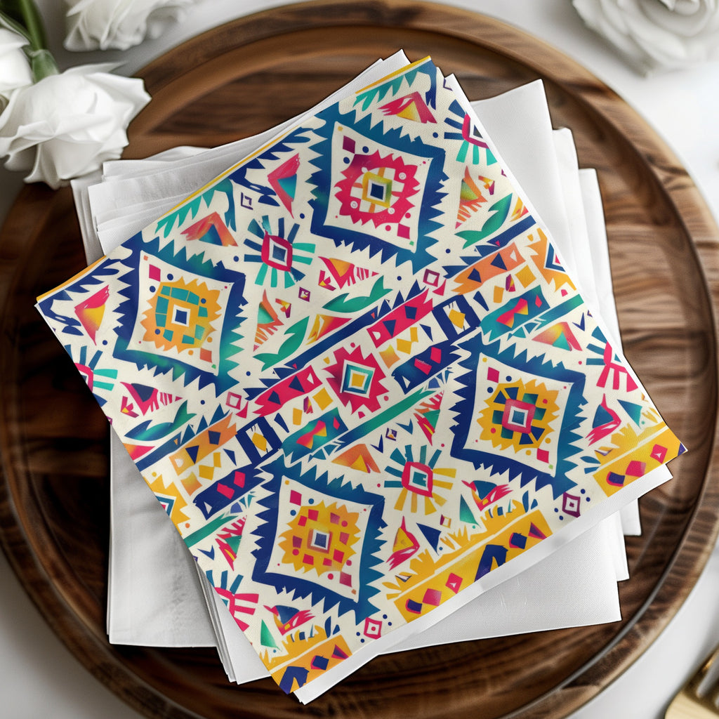 Vibrant Geometric Pattern Decorative Napkins Product
