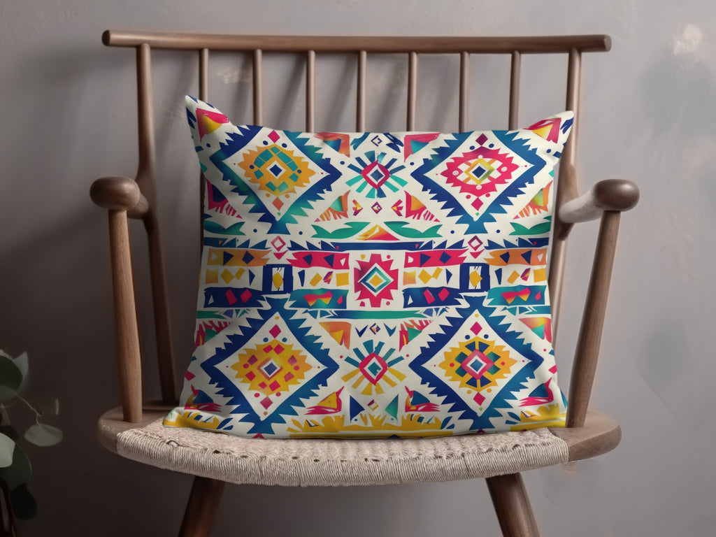 Colorful Geometric Pattern Decorative Pillow Cover