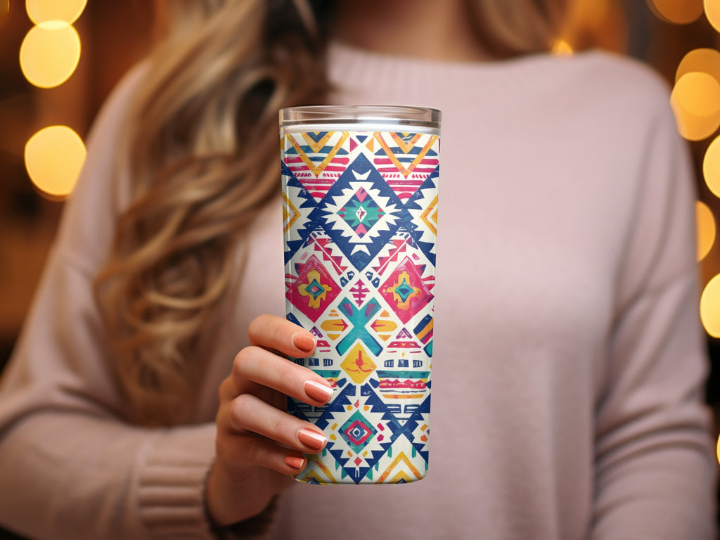 Colorful Geometric Patterned Travel Mug for Every Occasion