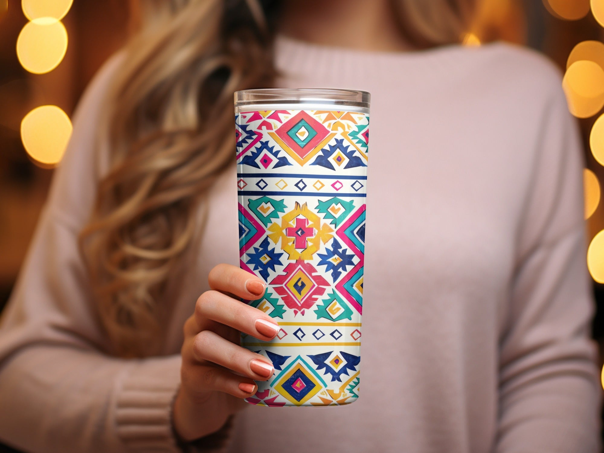 Vibrant Bohemian Pattern Insulated Tumbler Product
